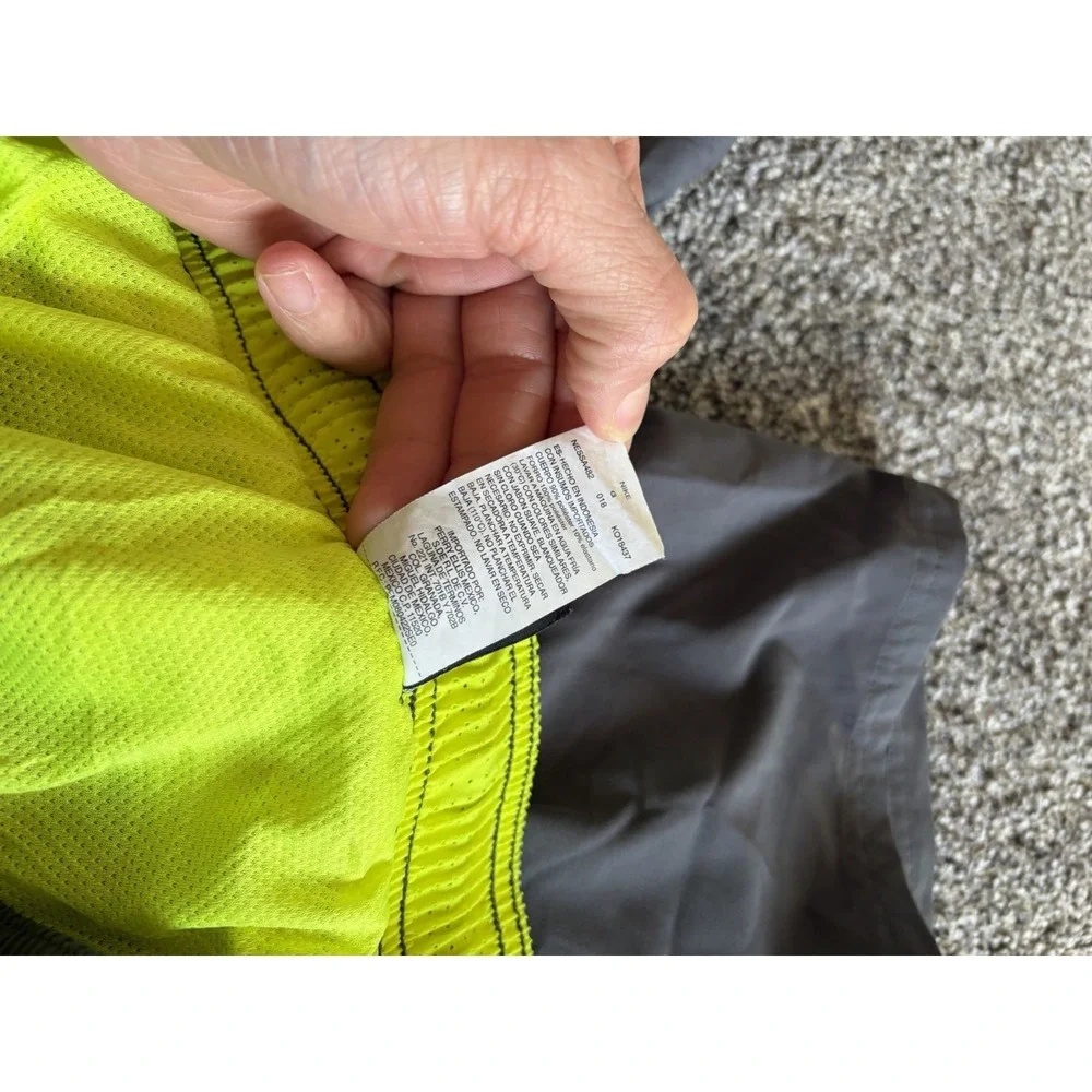 Nike Swim Shorts Mesh Lined Gray‎ Volt Yellow Men's Large